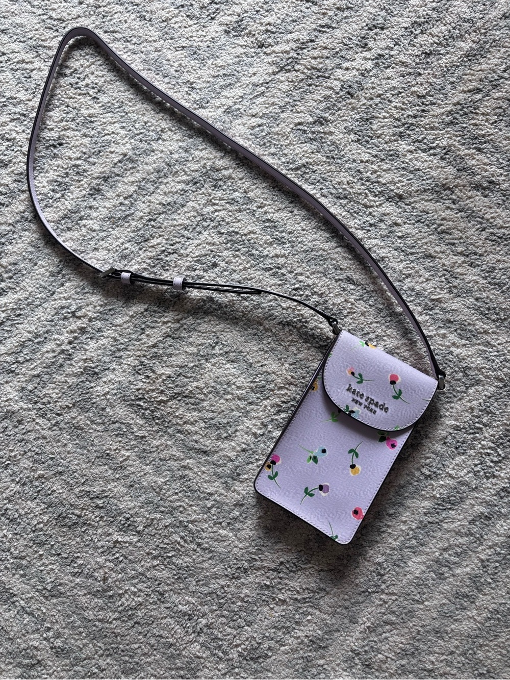 kate spade lavender floral crossbody phone bag